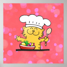 Chef drôle drôle de la bande dessinée | Kitty Posters