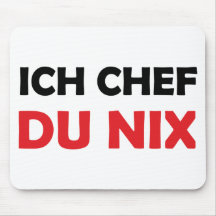 Chef du icône noire et rouge de nix d'Ich Tapis De Souris