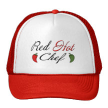 Chef d'un rouge ardent casquettes de camionneur