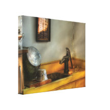 Chef - évier - le lavabo toile tendue sur châssis