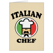 Chef italien carte de vœux