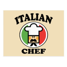 Chef italien carte postale