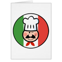 Chef italien cartes de vœux