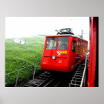 Chemin de fer de dent de Pilatus de bâti en Suisse Poster