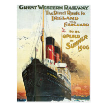 Chemin de fer de Great Western - vers l'Irlande Cartes Postales