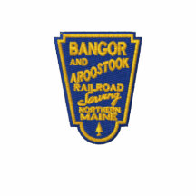 Chemin de fer vintage - Bangor et Aroostook- N. Ma Polos Brodés