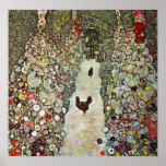 Chemin de jardin avec des poulets par Gustav Klimt Posters