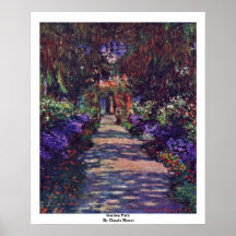 Chemin de jardin par Claude Monet Posters