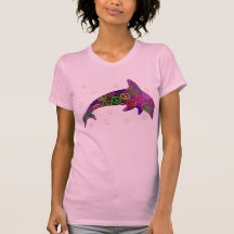 Chemise bilatérale de mercredi de paix de dauphin t-shirts