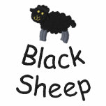 Chemise brodée de moutons noirs