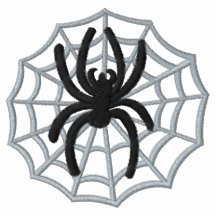 Chemise brodée de toile d'araignée de Halloween