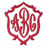 Chemise brodée décorée d'un monogramme faite sur c sweatshirt à capuche brodé