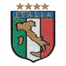 Chemise brodée du football de l'Italie pour les fa