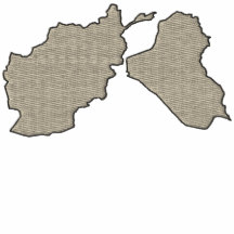 Chemise brodée par carte de l'Afghanistan et de l' Polos
