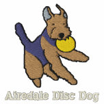 Chemise brodée par chien de disque d'Airedale (swe Sweatshirt À Capuche Avec Broderie