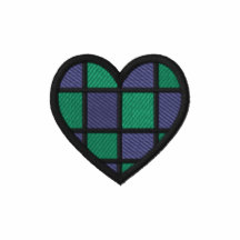 Chemise brodée par coeur Checkered Polos Brodés