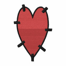 Chemise brodée par coeur piquée