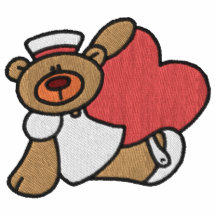 Chemise brodée par infirmière d'ours de nounours