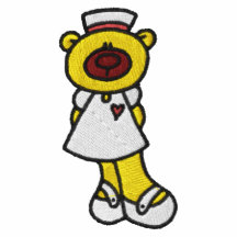 Chemise brodée par infirmière mignonne d'ours de n polo brodé