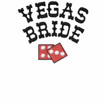 Chemise brodée par jeune mariée de Vegas