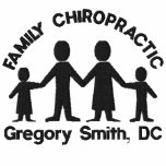 Chemise brodée par logo de chiropractie de famille
