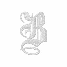 Chemise brodée par monogramme de fantaisie de la l