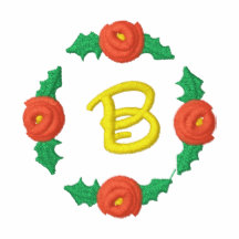 Chemise brodée par monogramme de la lettre B Roseb