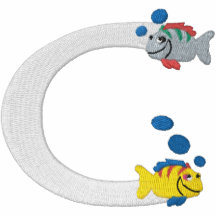 Chemise brodée par monogramme de poissons de la le