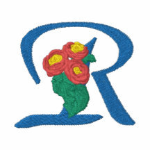Chemise brodée par monogramme de roses de la lettr polos avec broderie