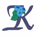 Chemise brodée par monogramme de roses de la lettr sweatshirts à capuche avec broderie
