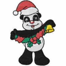 Chemise brodée par ours panda de Noël Polo Brodé