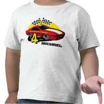 Chemise d'anniversaire de voiture de course 4ème t-shirts