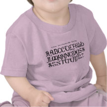 Chemise de l'alphabet de l'enfant t-shirts