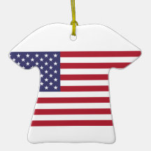 Chemise de sports en céramique avec le drapeau amé ornement