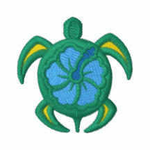 Chemise d'Emrboidered de tortue de mer de fleur