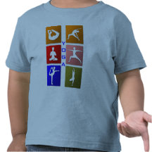 Chemise d'enfant en bas âge de yoga t-shirt
