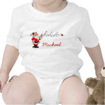 Chemise drôle de bébé de Père Noël Personalizable Barboteuses