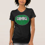 Chemise foncée de dames d'impression grande t-shirt