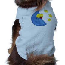 Chemise mascotte lune et étoiles tee-shirts pour animaux domestiques