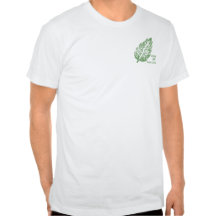 Chemise personnalisable de feuille verte t-shirt