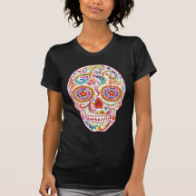 Chemise psychédélique de crâne de sucre t-shirt