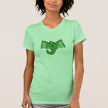 Chemise verte d'éléphant t-shirt