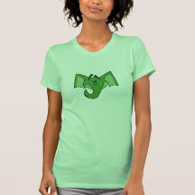 Chemise verte d'éléphant t-shirt