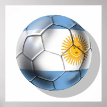 Chemises argentines de ballon de football de l'Arg Posters