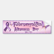Chemises de jour de conscience de fibromyalgie autocollant pour voiture