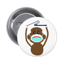 Chemises et cadeaux de singe de chaussette de dent badges