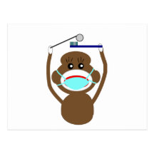 Chemises et cadeaux de singe de chaussette de dent cartes postales