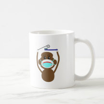 Chemises et cadeaux de singe de chaussette de dent mugs