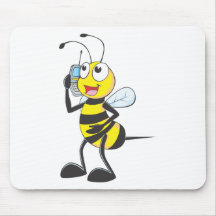 Chemises faites sur commande : Abeille parlant app Tapis De Souris