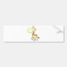 Chemises mignonnes de girafe de bébé de bande dess autocollants pour voiture